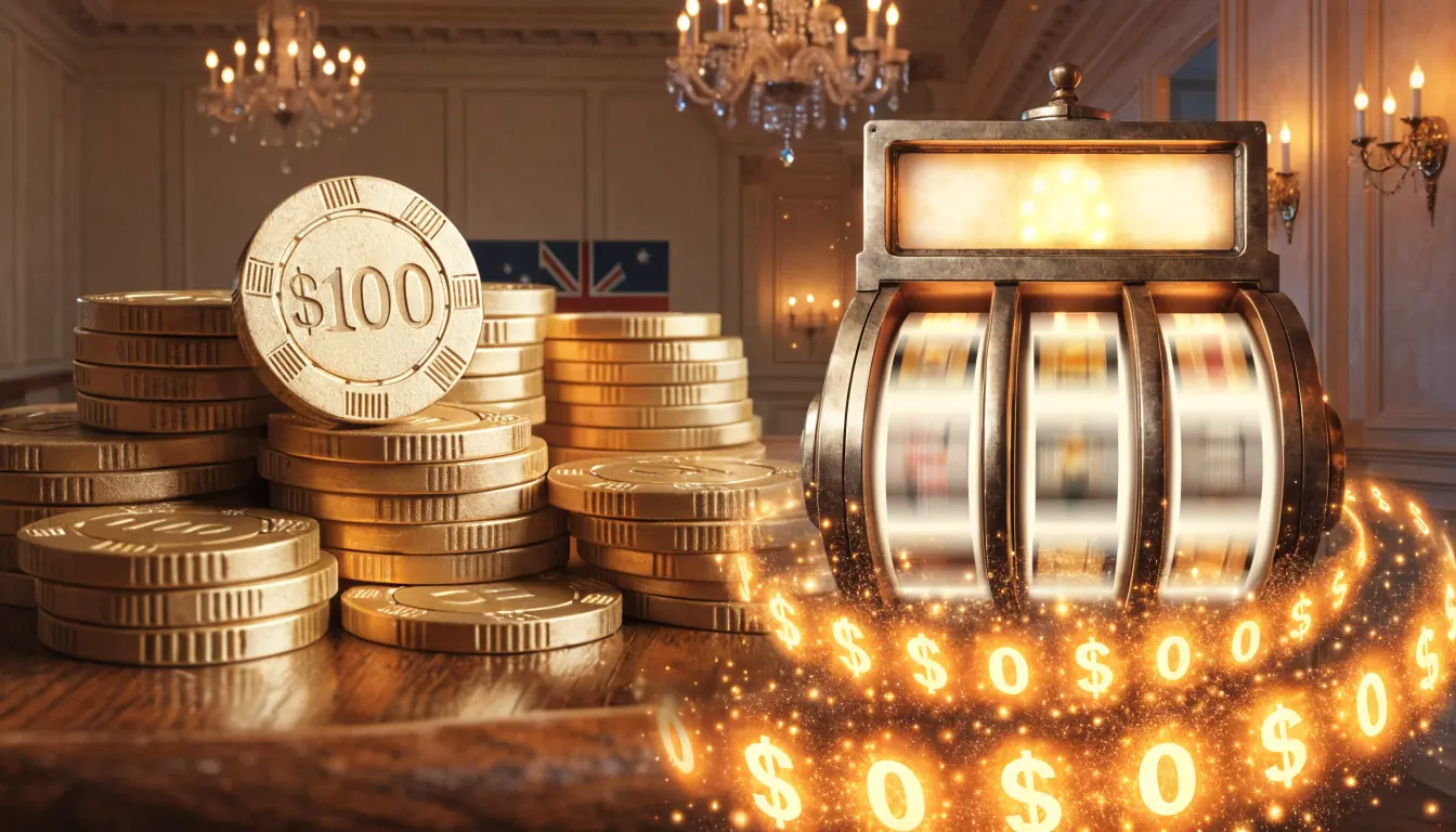 Gold chips and slot machine illustrating free cash vs free spins