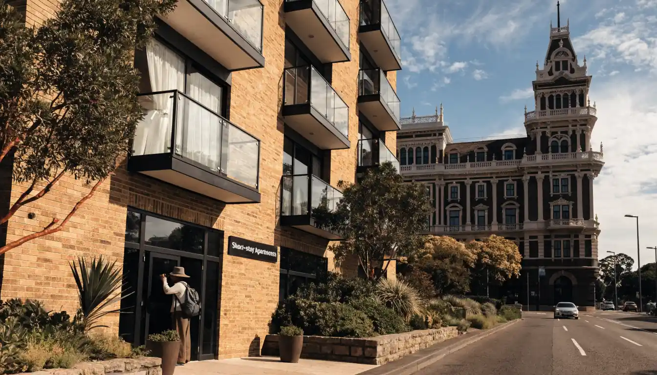 Serviced apartment building near a casino in Victoria