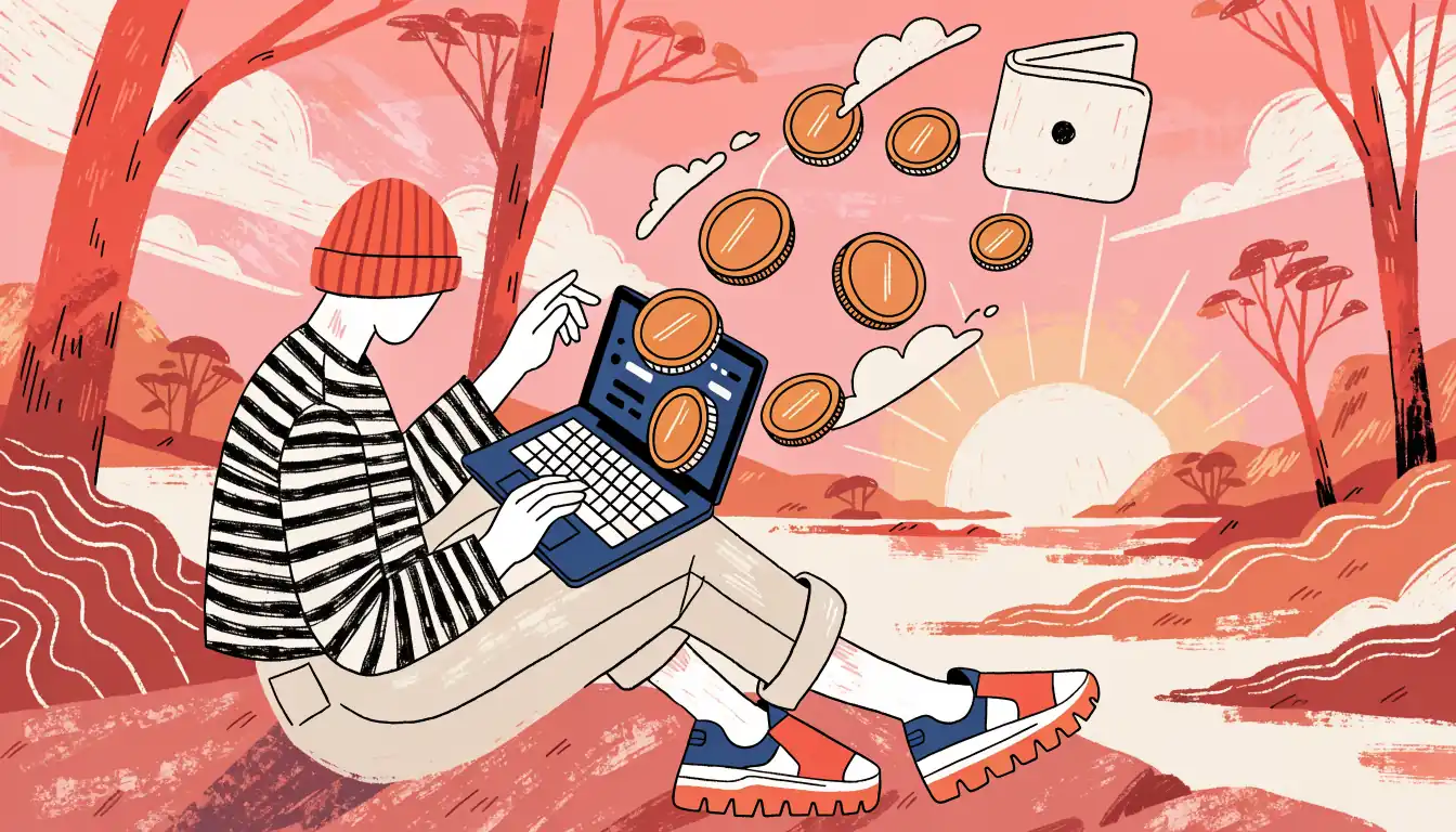 Illustration of cashback coins returning to player’s wallet