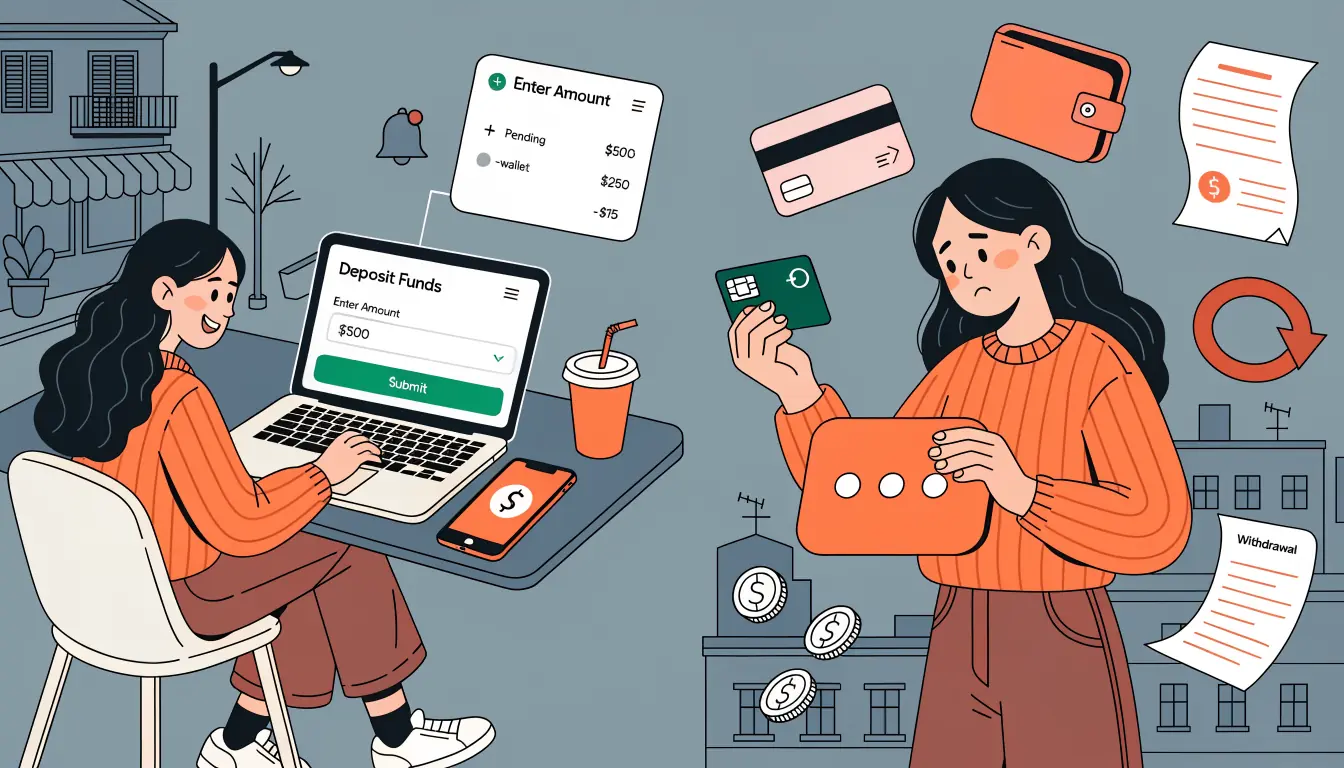 Deposit via Google Pay vs. traditional withdrawal methods illustration