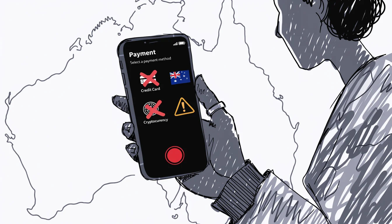 Smartphone feed with blurred gambling ads and red warnings