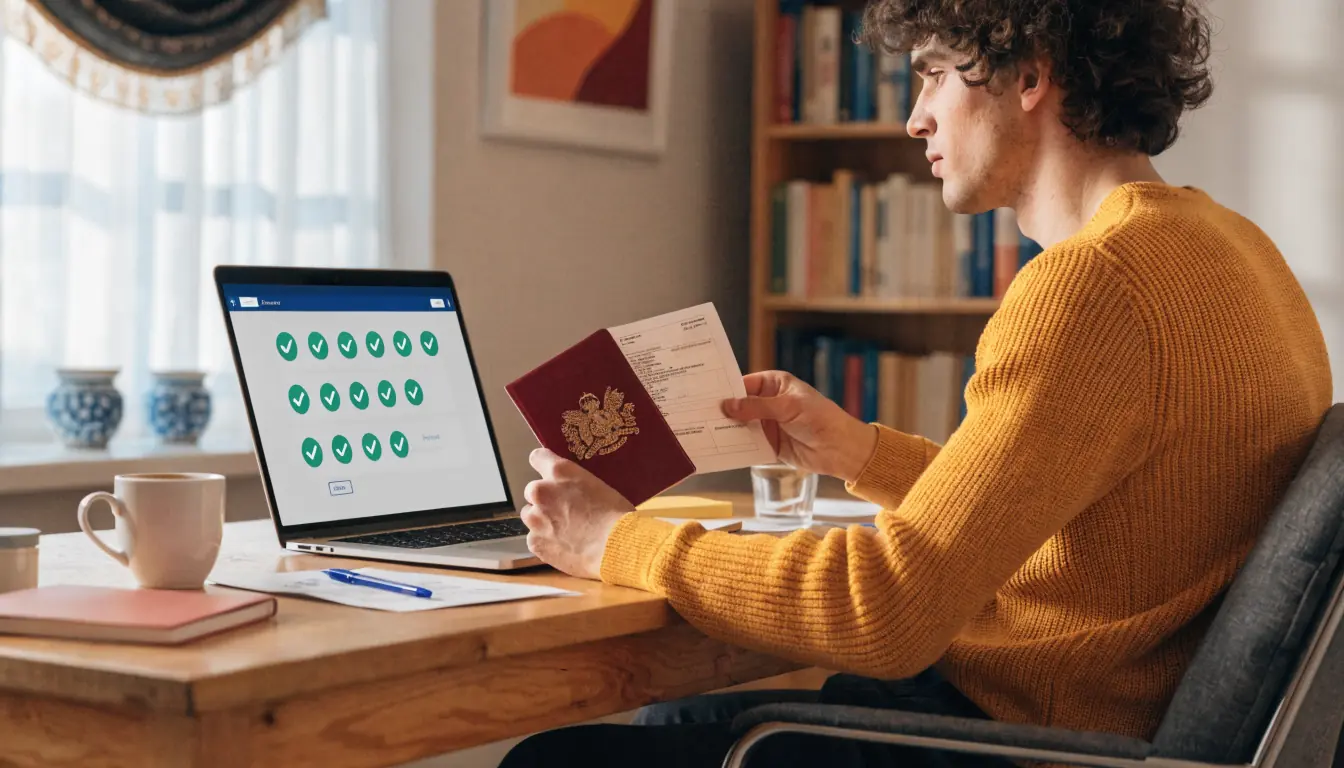Person submitting passport and bill for KYC verification
