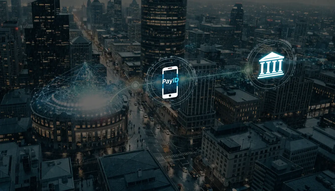 Digital network showing PayID transfer via NPP in Australia.